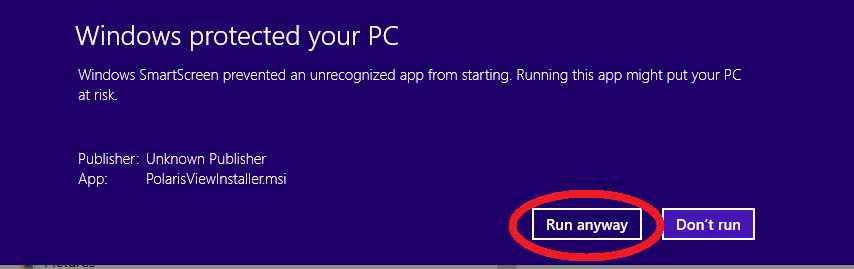 PolarisView Software Install